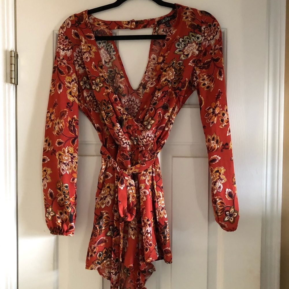 BeBop Floral Short Romper Jumpsuit